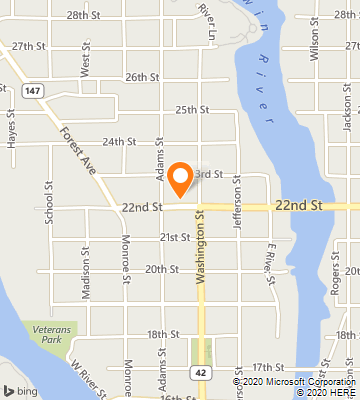 Map of Two Rivers, WI