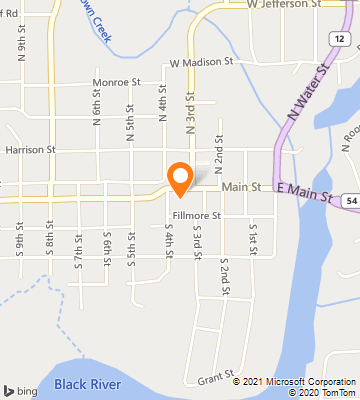 Map of Black River Falls, WI