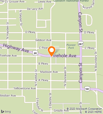 Map of West Yellowstone, MT