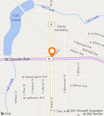 Map of Fall Creek, WI