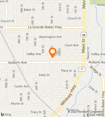 Map of Baker City, OR