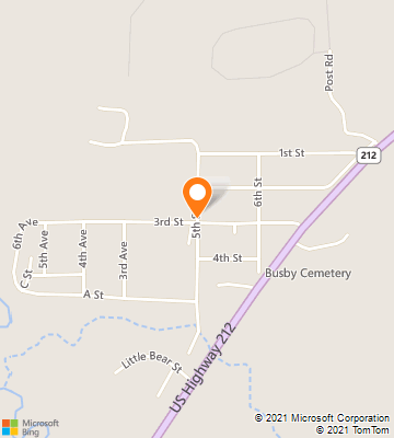 Map of Busby, MT