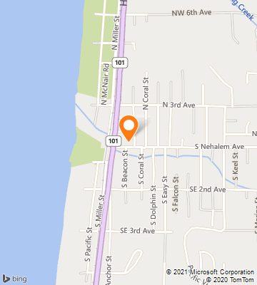 Map of Rockaway Beach, OR