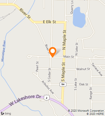 Map of Manistique, MI