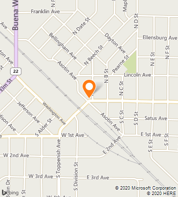 Map of Toppenish, WA