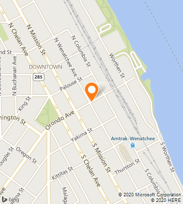 Map of Wenatchee, WA