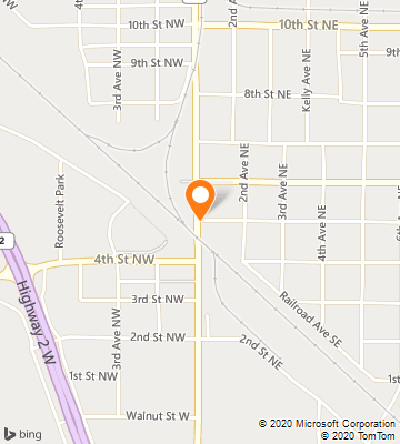 Map of Devils Lake, ND