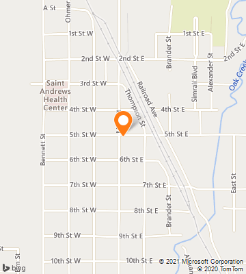 Map of Bottineau, ND